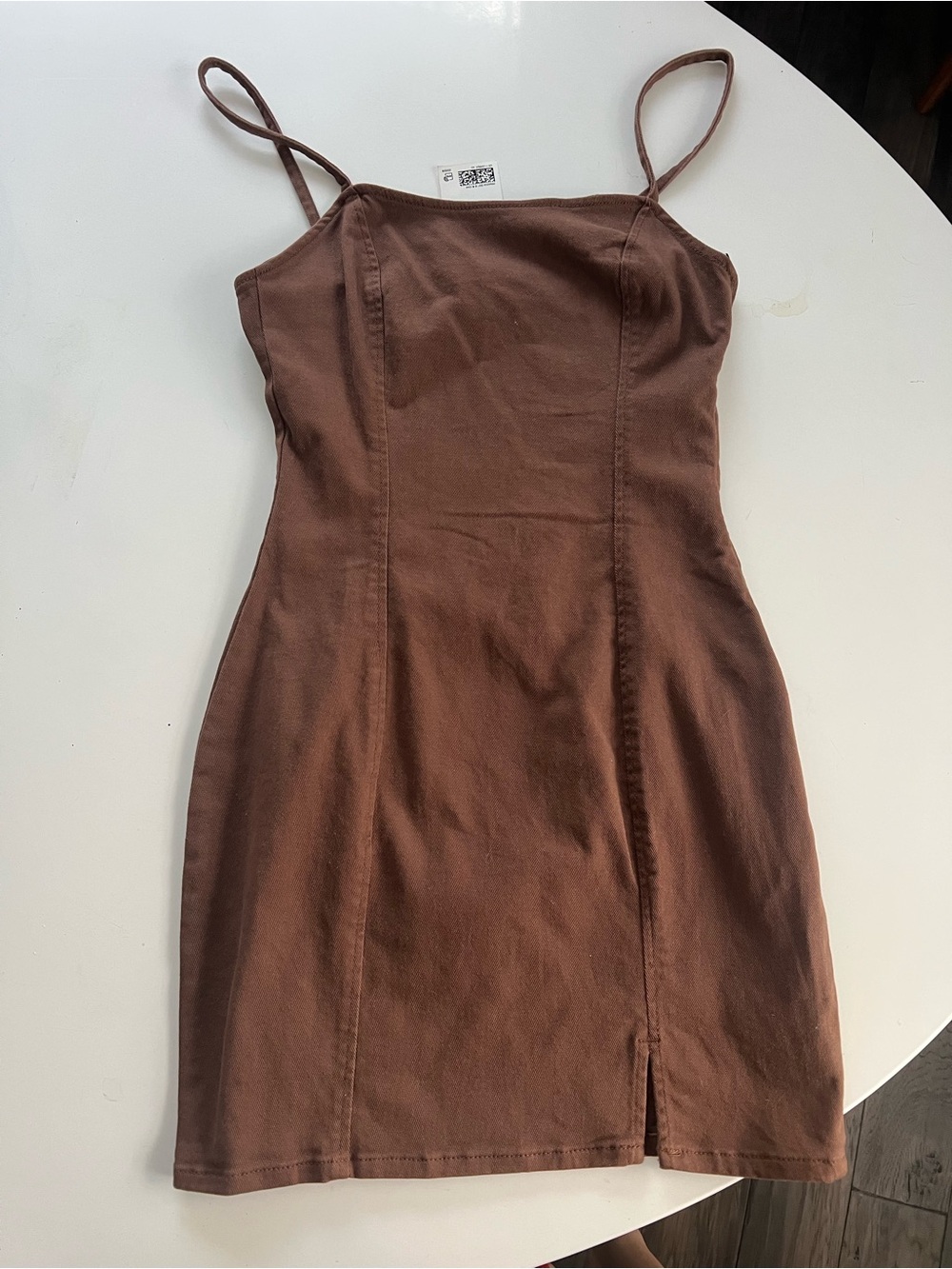 H&M Chocolate Brown Spaghetti-Strap Mini Dress